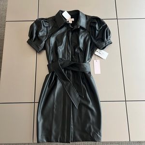 RACHEL PARCELL VEGAN LEATHER DRESS SIZE MEDIUM